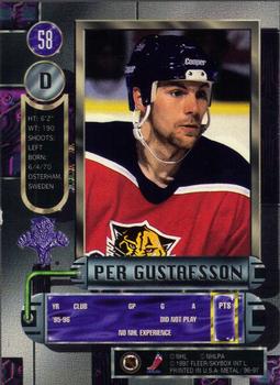 1996-97 Metal Universe #58 Per Gustafsson Back