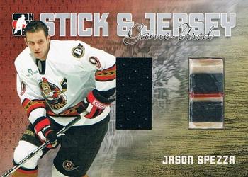 2006-07 In The Game Heroes and Prospects - Sticks and Jerseys #SJ-12 Jason Spezza  Front