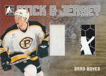 2006-07 In The Game Heroes and Prospects - Sticks and Jerseys #SJ-20 Brad Boyes  Front