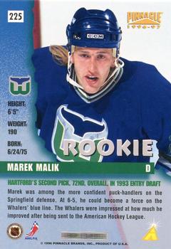 1996-97 Pinnacle #225 Marek Malik Back