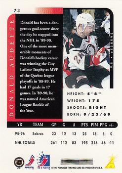1996-97 Pinnacle Be a Player #73 Donald Audette Back