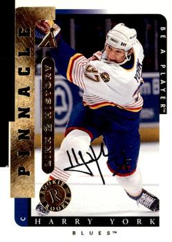1996-97 Pinnacle Be a Player - Link 2 History Autographs #LTH-2A Harry York Front