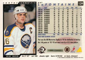 1996-97 Score #139 Pat LaFontaine Back