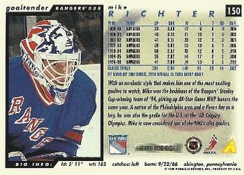 1996-97 Score #150 Mike Richter Back