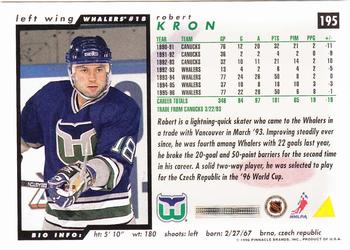 1996-97 Score #195 Robert Kron Back