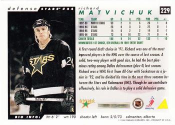 1996-97 Score #229 Richard Matvichuk Back