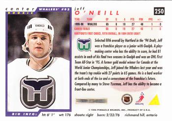 1996-97 Score #250 Jeff O'Neill Back