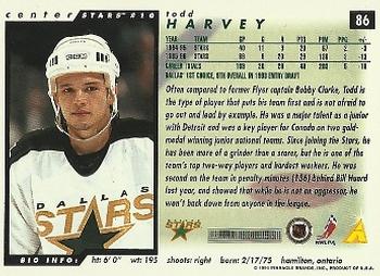 1996-97 Score #86 Todd Harvey Back