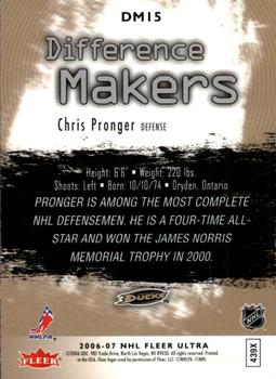 2006-07 Ultra - Difference Makers #DM15 Chris Pronger  Back