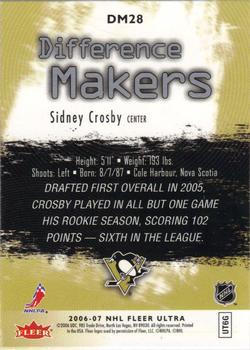 2006-07 Ultra - Difference Makers #DM28 Sidney Crosby  Back