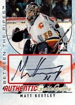 2007-08 In The Game Between the Pipes - Autographs #A-MK Matt Keetley  Front