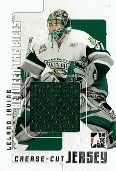 2007-08 In The Game Between the Pipes - Jerseys #CCJ-14 Leland Irving  Front