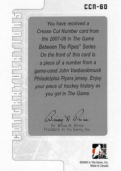 2007-08 In The Game Between the Pipes - Numbers #CCN-60 John Vanbiesbrouck  Back