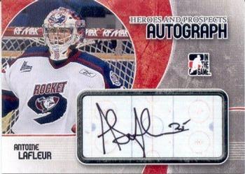 2007-08 In The Game Heroes and Prospects - Autographs #A-AL Antoine Lafleur  Front
