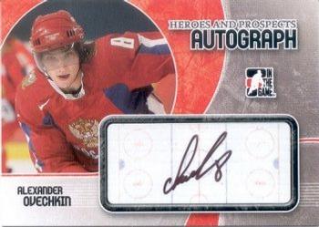 2007-08 In The Game Heroes and Prospects - Autographs #A-AO Alexander Ovechkin  Front