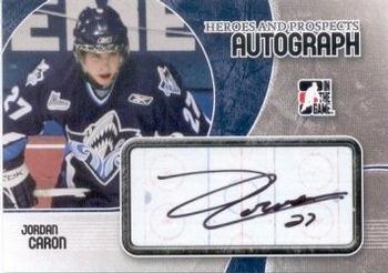 2007-08 In The Game Heroes and Prospects - Autographs #A-JC1 Jordan Caron  Front