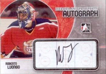 2007-08 In The Game Heroes and Prospects - Autographs #A-RL Roberto Luongo  Front