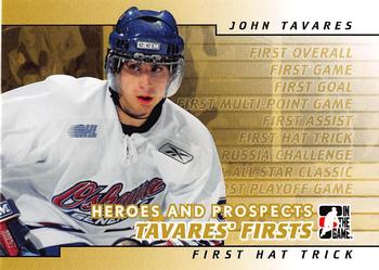 2007-08 In The Game Heroes and Prospects - John Tavares Firsts #JT-06 John Tavares Front