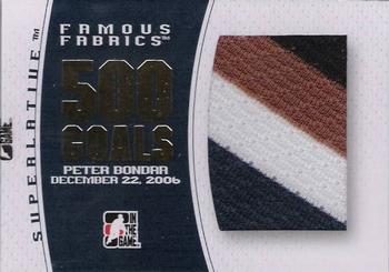 2007-08 In The Game Superlative - Famous Fabrics 500 Goals Gold #FFG-37 Peter Bondra  Front