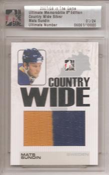 2007-08 In The Game Ultimate Memorabilia - Country Wide #NNO Mats Sundin  Front