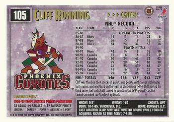 1996-97 Topps NHL Picks #105 Cliff Ronning Back