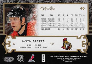 2007-08 O-Pee-Chee Premier - Gold #48 Jason Spezza  Back