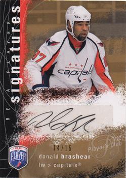 2007-08 Upper Deck Be a Player - Signatures Player's Club #S-DO Donald Brashear  Front
