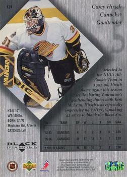 1996-97 Upper Deck Black Diamond #131 Corey Hirsch Back