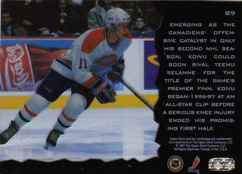 1996-97 Upper Deck Ice #89 Saku Koivu Back