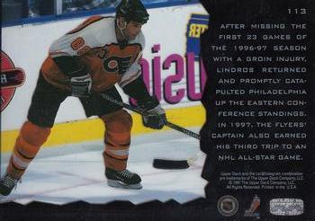 1996-97 Upper Deck Ice #113 Eric Lindros Back