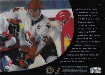 1996-97 Upper Deck Ice #132 Cory Sarich Back