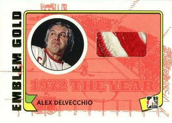 2009-10 In The Game 1972 The Year In Hockey - Game Used Emblem Gold #M-06 Alex Delvecchio Front