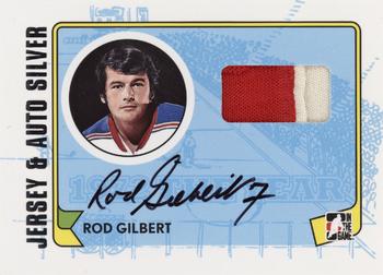 2009-10 In The Game 1972 The Year In Hockey - Game Used Jersey Autographs Silver #MA-RG Rod Gilbert  Front