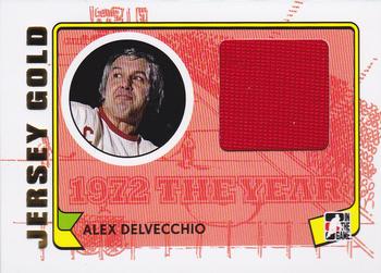 2009-10 In The Game 1972 The Year In Hockey - Game Used Jersey Gold #M-06 Alex Delvecchio  Front