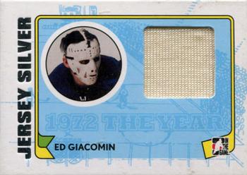 2009-10 In The Game 1972 The Year In Hockey - Game Used Jersey Silver #M-11 Ed Giacomin  Front