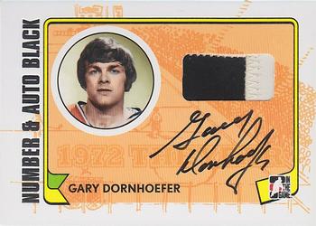 2009-10 In The Game 1972 The Year In Hockey - Game Used Number Autographs Black #MA-GD Gary Dornhoefer  Front