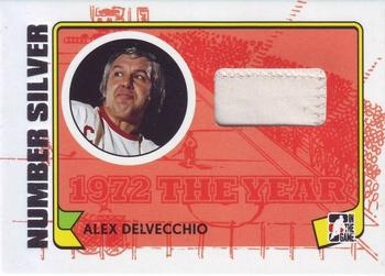 2009-10 In The Game 1972 The Year In Hockey - Game Used Number Silver #M-06 Alex Delvecchio  Front