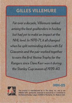 2009-10 In The Game 1972 The Year In Hockey - Masked Men #MM-05 Gilles Villemure  Back