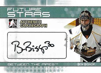 2009-10 In The Game Between The Pipes - Authentic Goaliegraphs #A-BB Ben Bishop  Front
