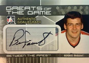 2009-10 In The Game Between The Pipes - Authentic Goaliegraphs #A-BP Bernie Parent Front