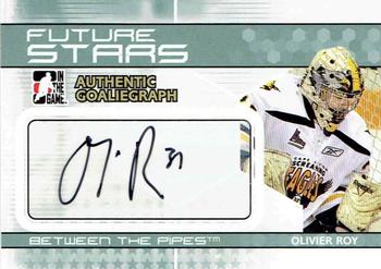 2009-10 In The Game Between The Pipes - Authentic Goaliegraphs #A-OR Olivier Roy  Front