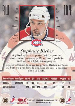 1997-98 Donruss Canadian Ice #104 Stephane Richer Back