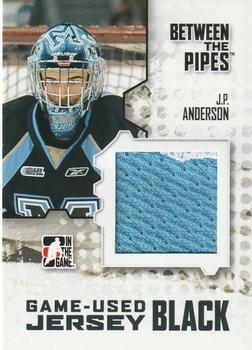 2009-10 In The Game Between The Pipes - Jerseys Black #M-01 JP Anderson  Front