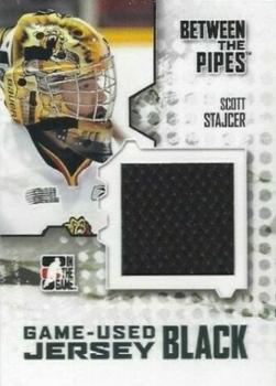 2009-10 In The Game Between The Pipes - Jerseys Black #M38 Scott Stajcer  Front