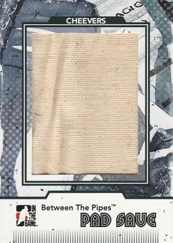 2009-10 In The Game Between The Pipes - Pad Save Black #PS-06 Gerry Cheevers  Front
