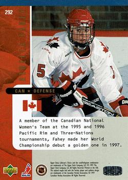 1997-98 Collector's Choice #292 Rebecca Fahey Back