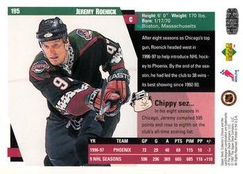 1997-98 Collector's Choice #195 Jeremy Roenick Back