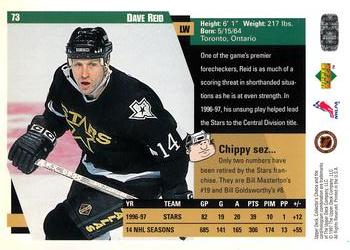 1997-98 Collector's Choice #73 Dave Reid Back