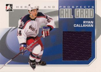 2009-10 In The Game Heroes and Prospects - AHL Grad Jerseys #AG-13 Ryan Callahan  Front