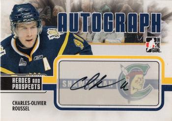 2009-10 In The Game Heroes and Prospects - Autographs #A-CR Charles-Olivier Roussel  Front